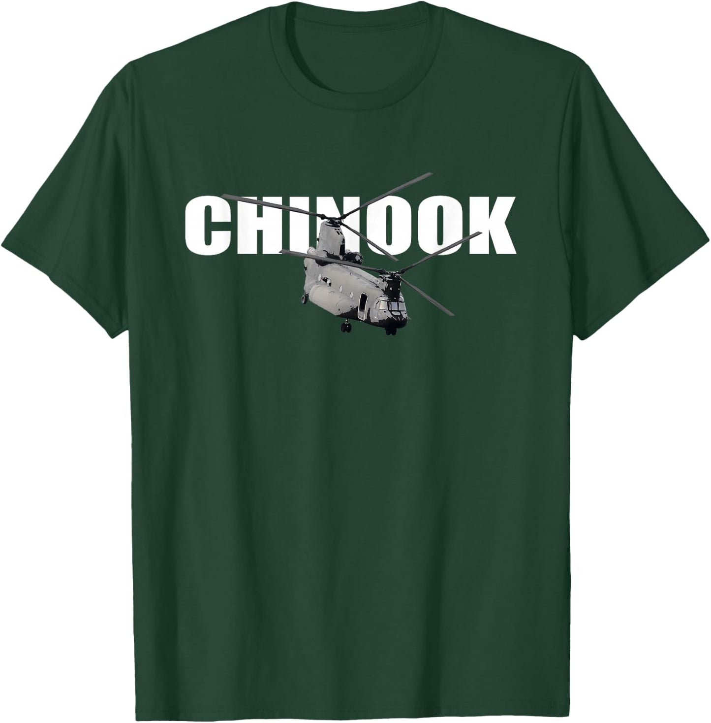CH-47 Chinook Helicopter T-Shirt - T-Shirt | Forest
