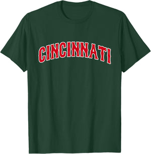 Cincinnati - Throwback Design - Classic T-Shirt - T-Shirt | Forest