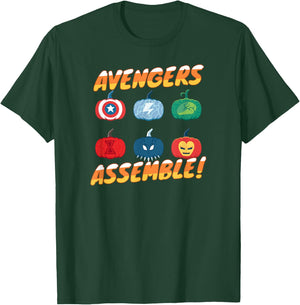 Marvel Avengers Assemble Pumpkin Heroes Halloween T-Shirt - T-Shirt | Forest