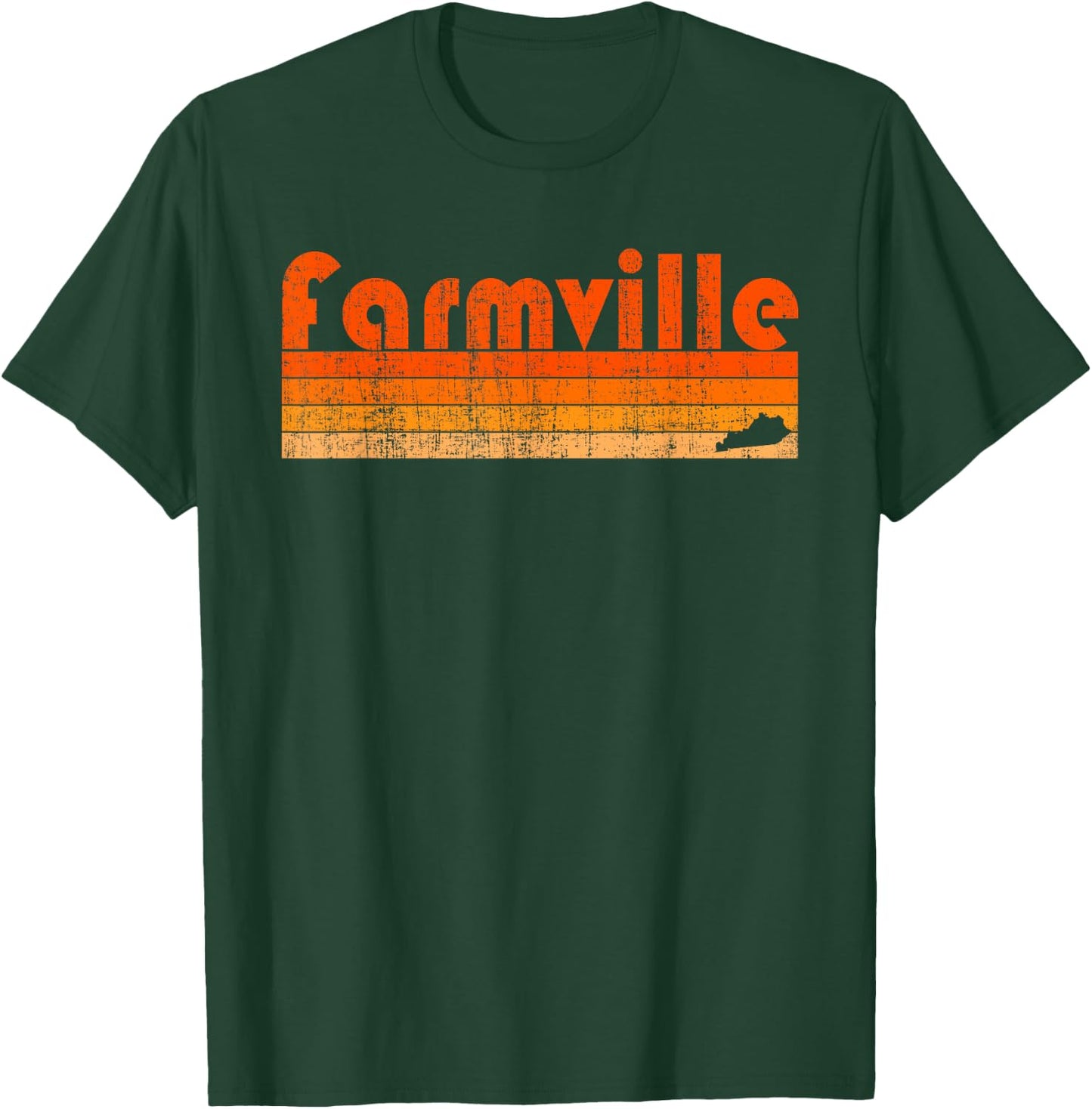 Retro 80s Style Farmville VA T-Shirt - T-Shirt | Forest