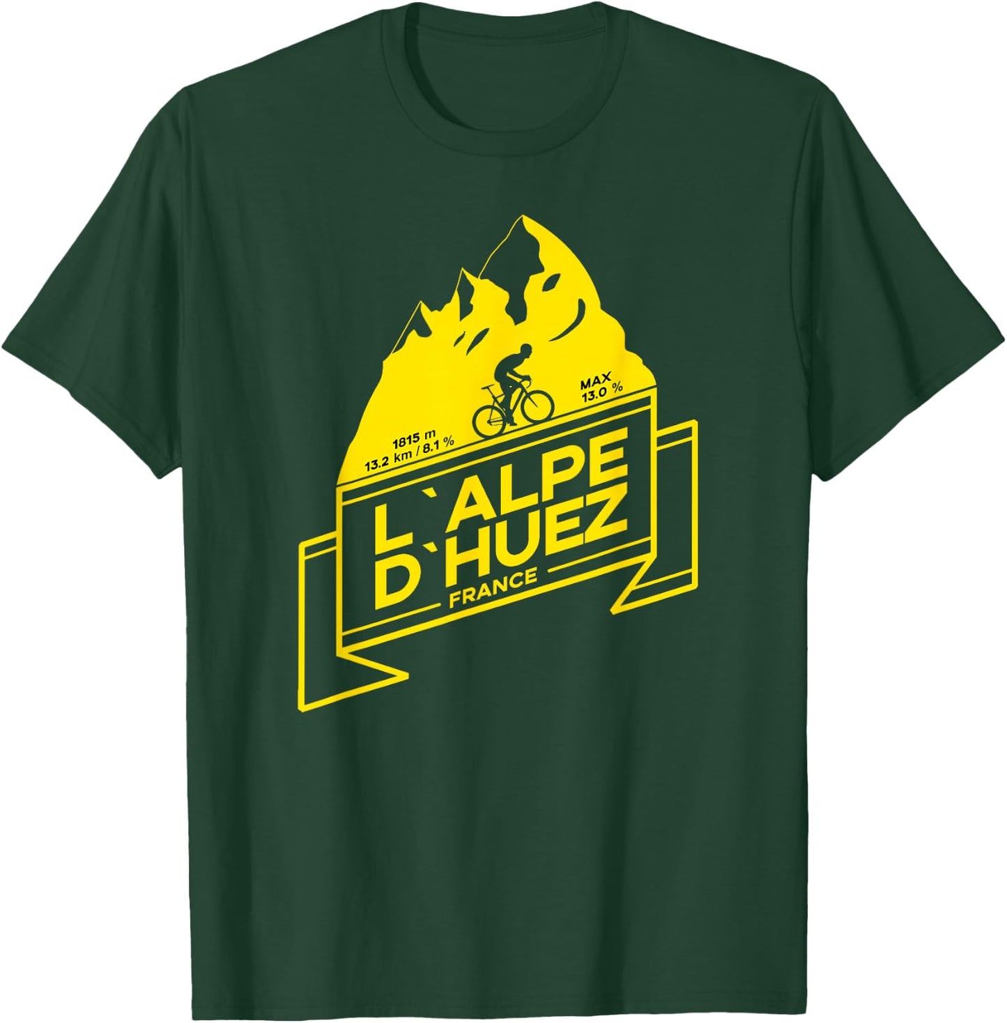 L'Alpe D'Huez Road Cycling Mountain Climb Shirt T-Shirt - T-Shirt | Forest