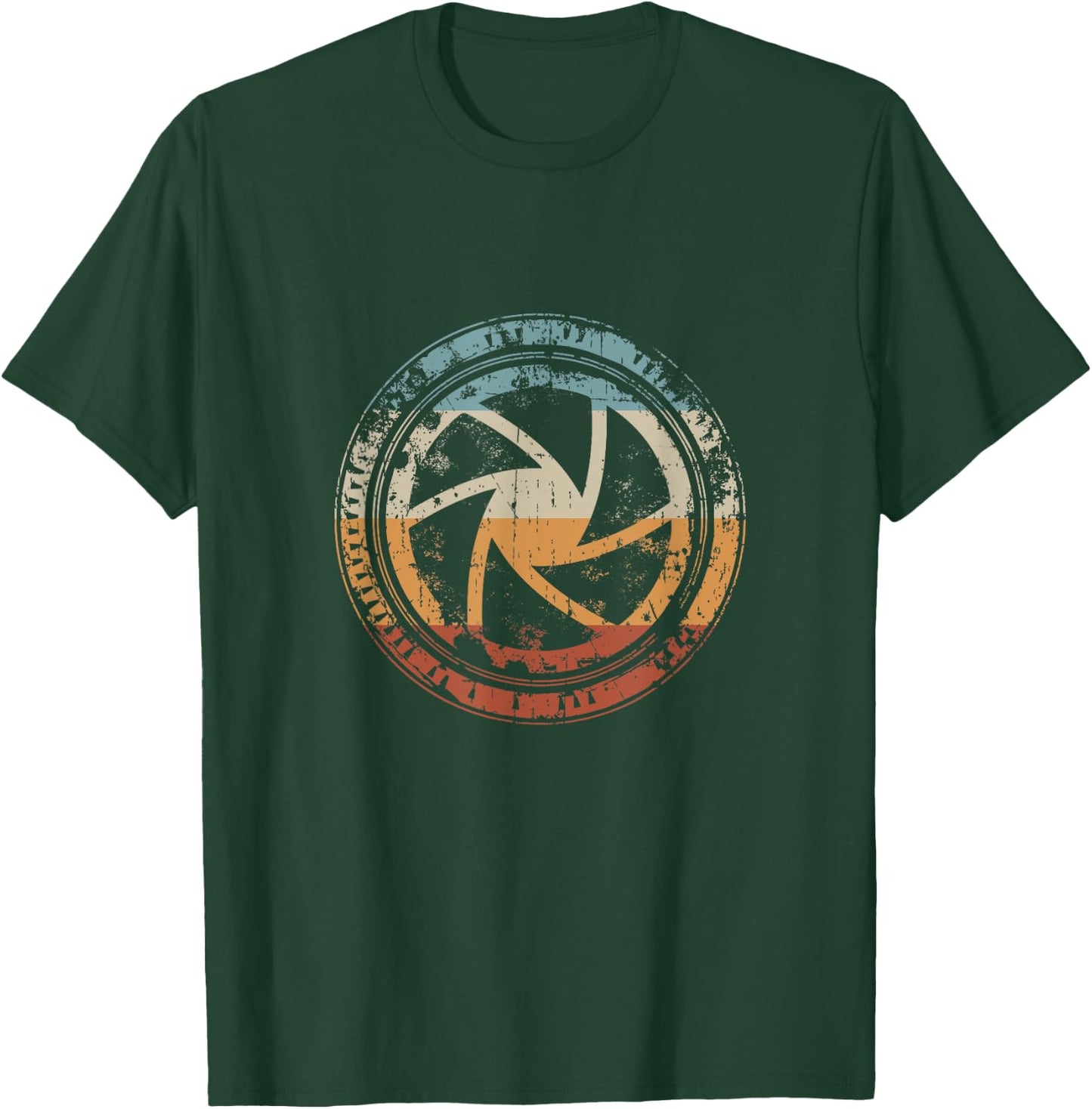 Vintage Camera lens aperture Iris icon for photographer T-Shirt - T-Shirt | Forest