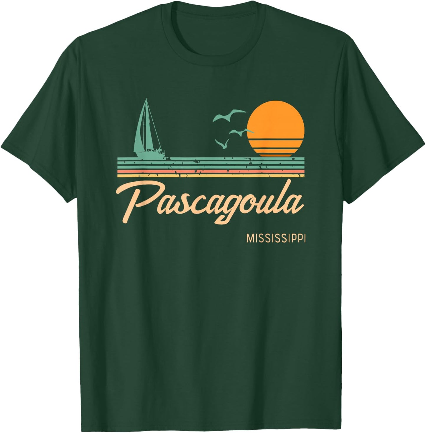 Vintage Pascagoula Mississippi T-Shirt - T-Shirt | Forest