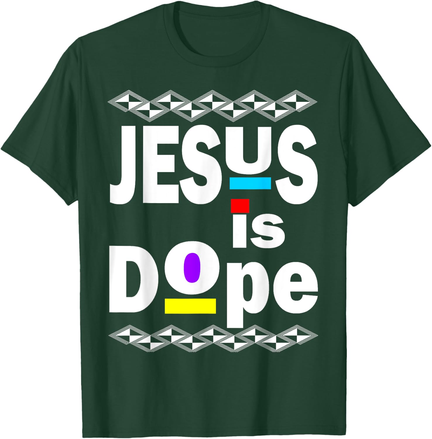 Jesus Is Dope Hip Hop 90s Inspired Afro Design for Christian T-Shirt - T-Shirt | Forest