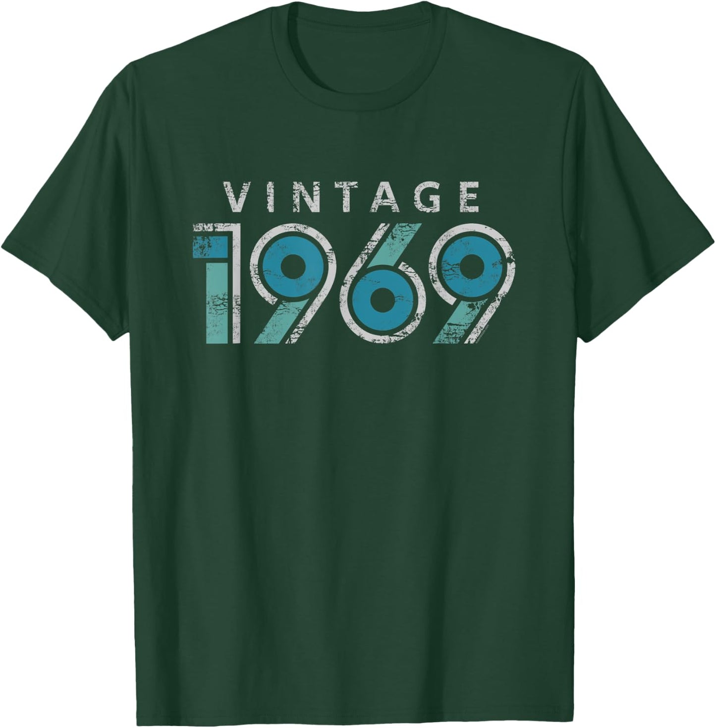 Vintage 1969 51st Birthday Gift Women's Men's Grunge Retro T-Shirt - T-Shirt | Forest