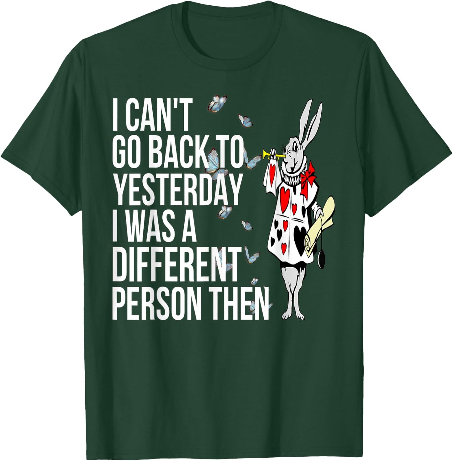 WHITE RABBIT Alice in Wonderland-Men Women Kids T Shirt T-Shirt - T-Shirt | Forest
