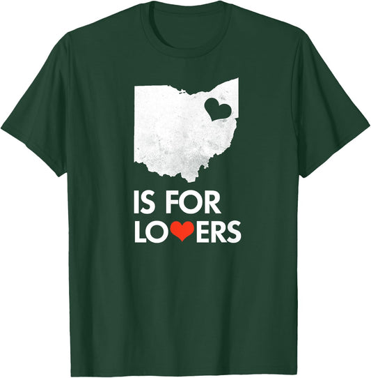 Throwback Vintage Ohio Is For Lovers Distressed T-Shirt - T-Shirt | Forest