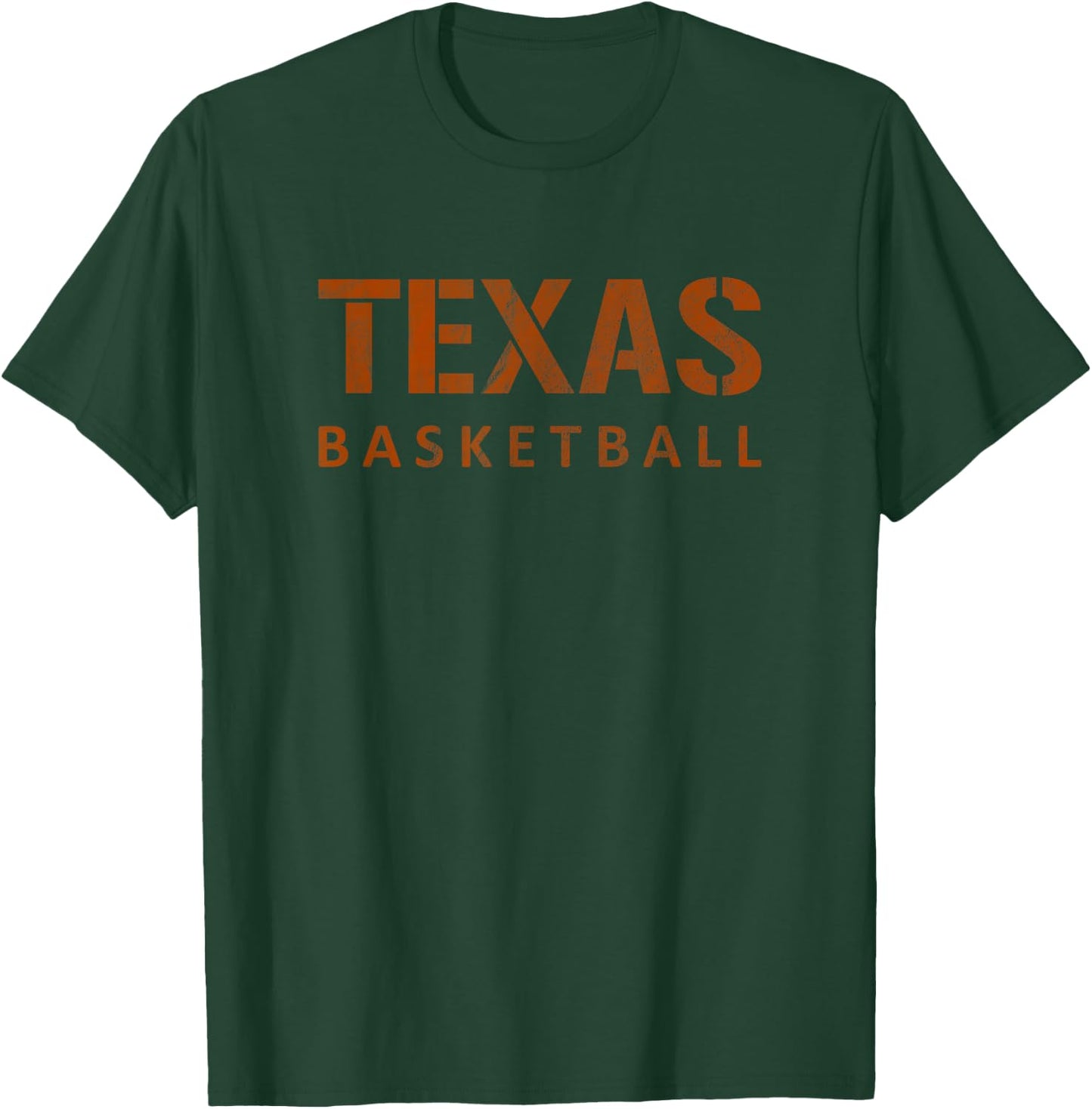 Texas Basketball Vintage Distressed T-Shirt - T-Shirt | Forest