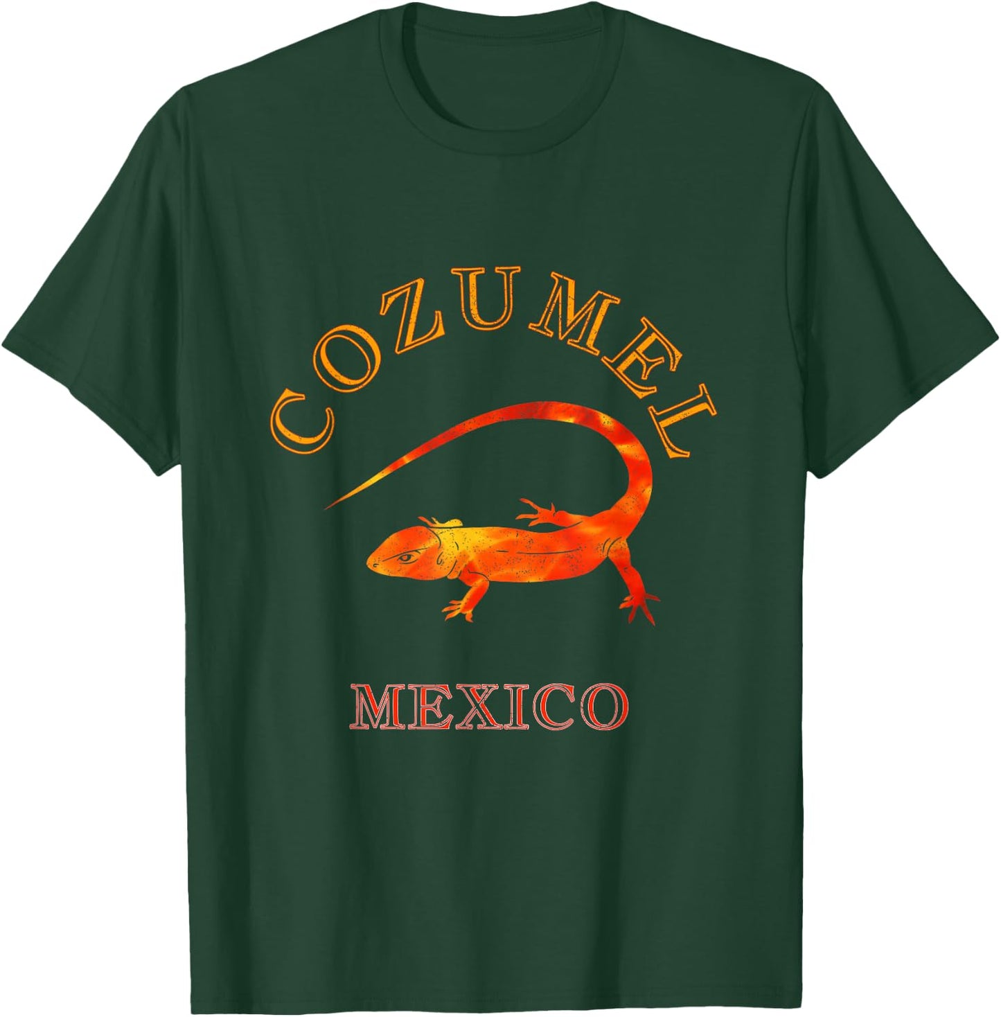 Beach Lizard Cozumel Mexico Vacation T-Shirt - T-Shirt | Forest