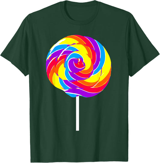 Lollipop Costume Halloween Rainbow Sucker Candy Birthday T-Shirt - T-Shirt | Forest