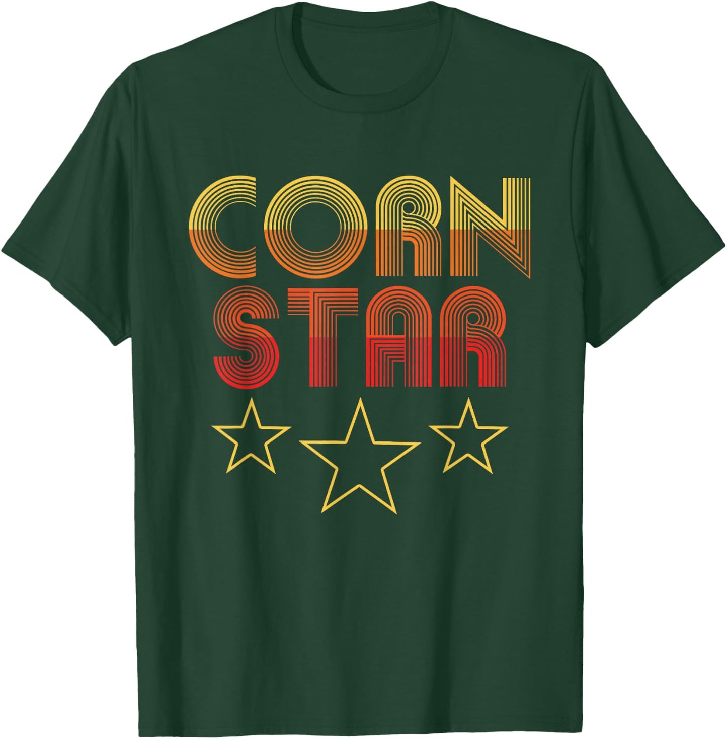 Corn Star - Retro Cornhole Team Funny T-Shirt - T-Shirt | Forest