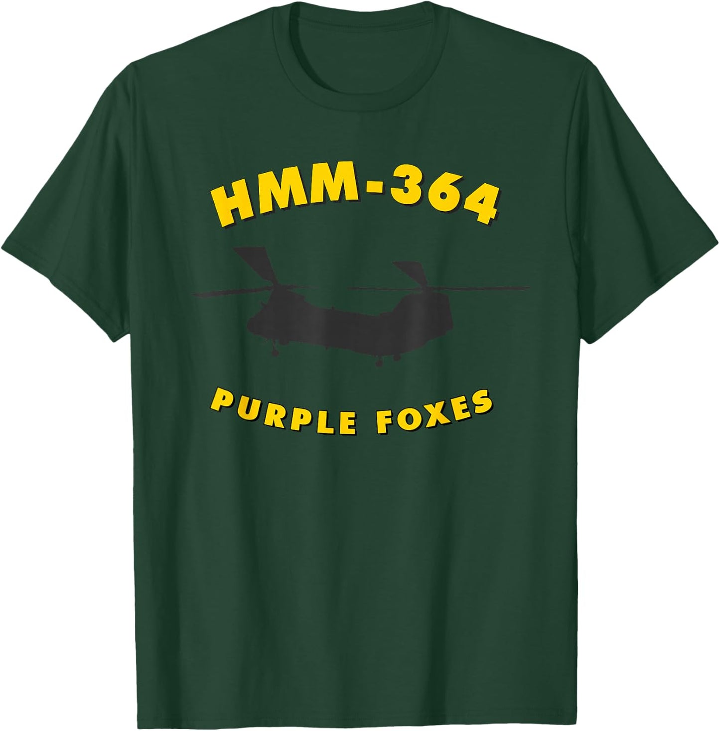 HMM-364 Helicopter Squadron CH-46 Sea Knight T-Shirt - T-Shirt | Forest