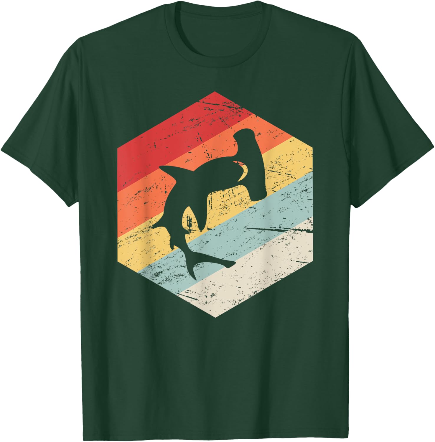 Retro Hammerhead Shark T-Shirt - T-Shirt | Forest