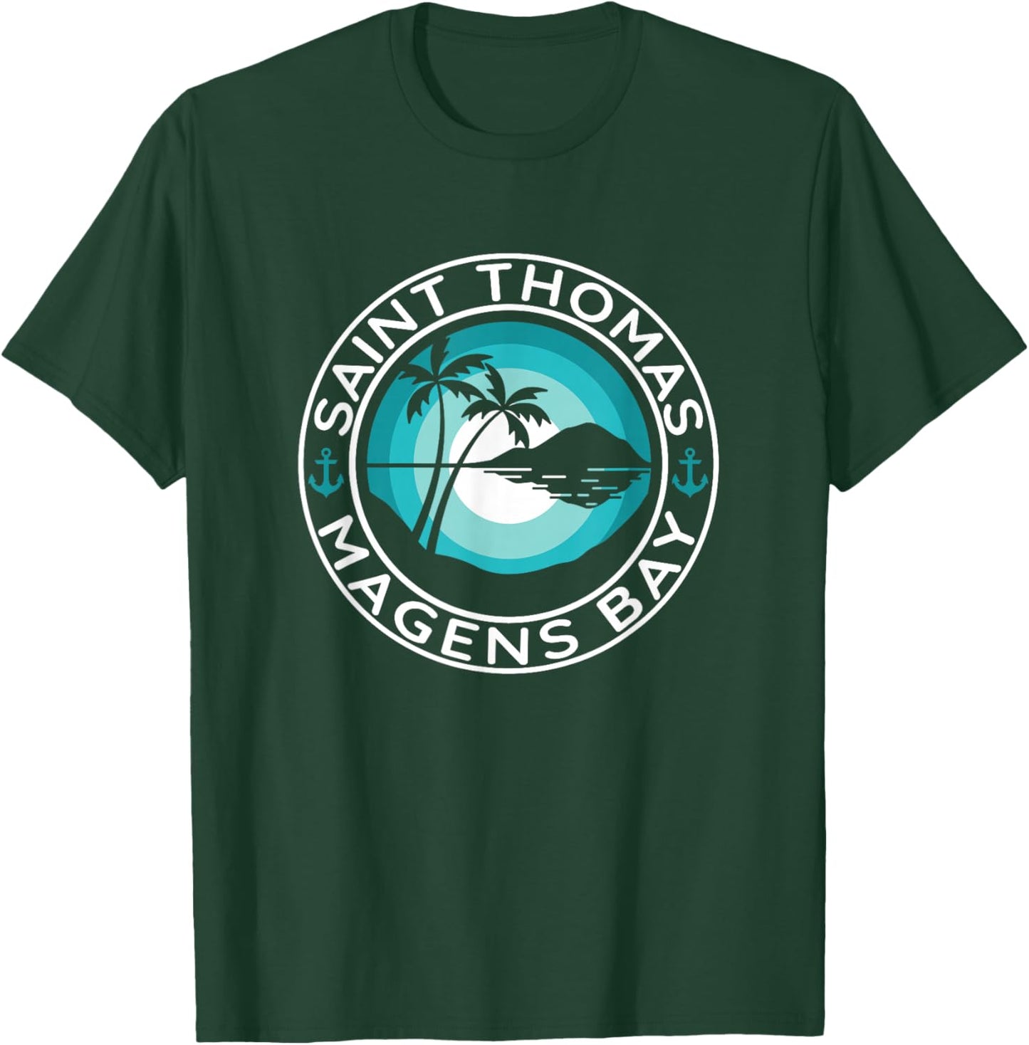 St. Thomas - Megans Bay - Saint Thomas - Retro Beach T-Shirt - T-Shirt | Forest