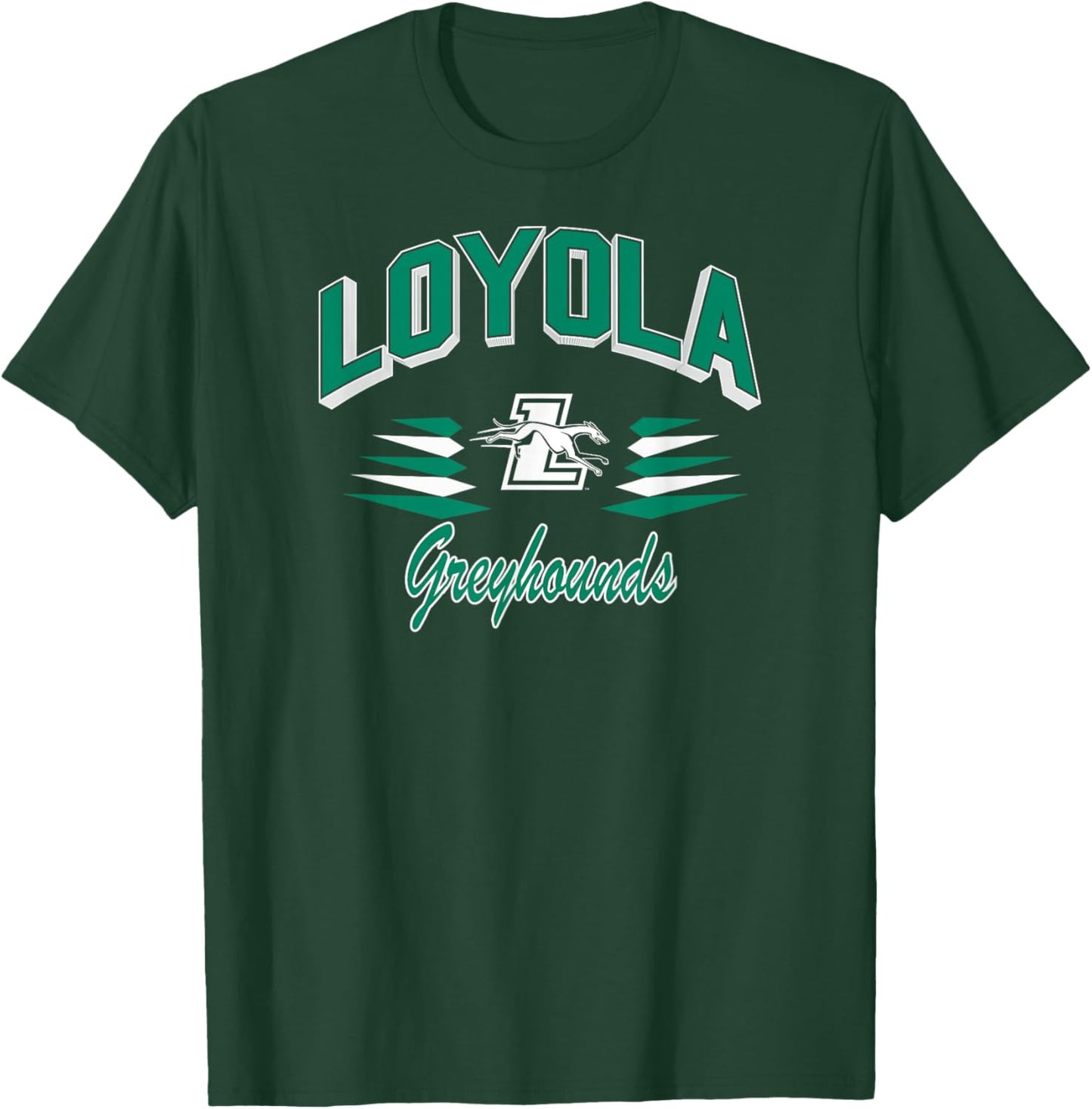 Loyola Maryland Greyhounds Retro Diamond Green T-Shirt - T-Shirt | Forest