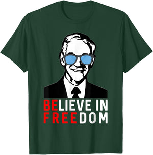 Believe in Freedom conservative Libertarian Ron Paul Liberty T-Shirt - T-Shirt | Forest