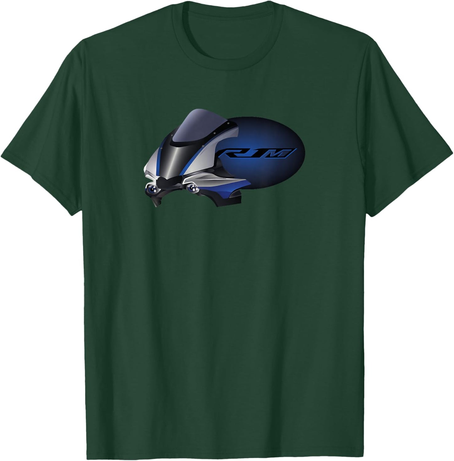 Yamah R1 YFZ R1M Adult Motorcycle Themed , Black, Small, Short Sleeve, Pull On, Cotton 60% Polyester 40% T-Shirt - T-Shirt | Forest