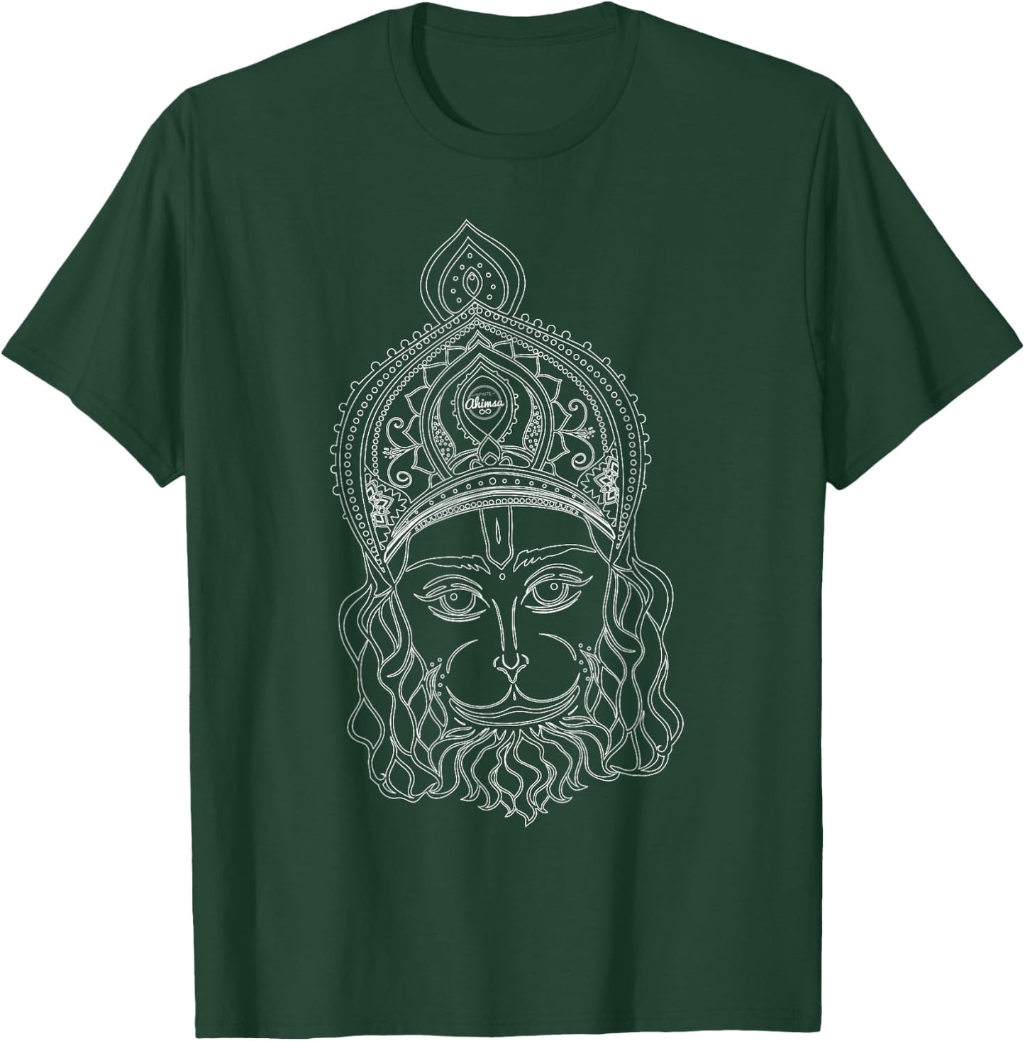 "Sacred Visage" – Lord Hanuman's Divine Portrait T-Shirt - T-Shirt | Forest