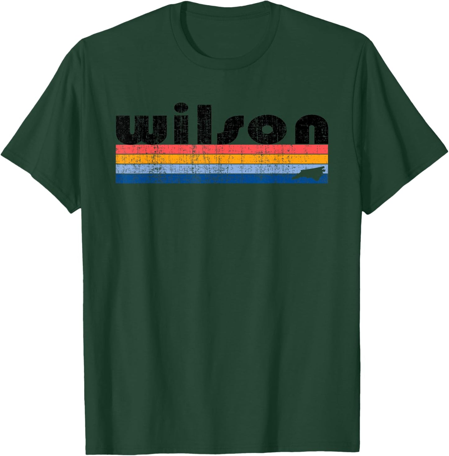 Vintage 80s Style Wilson, NC T-Shirt - T-Shirt | Forest