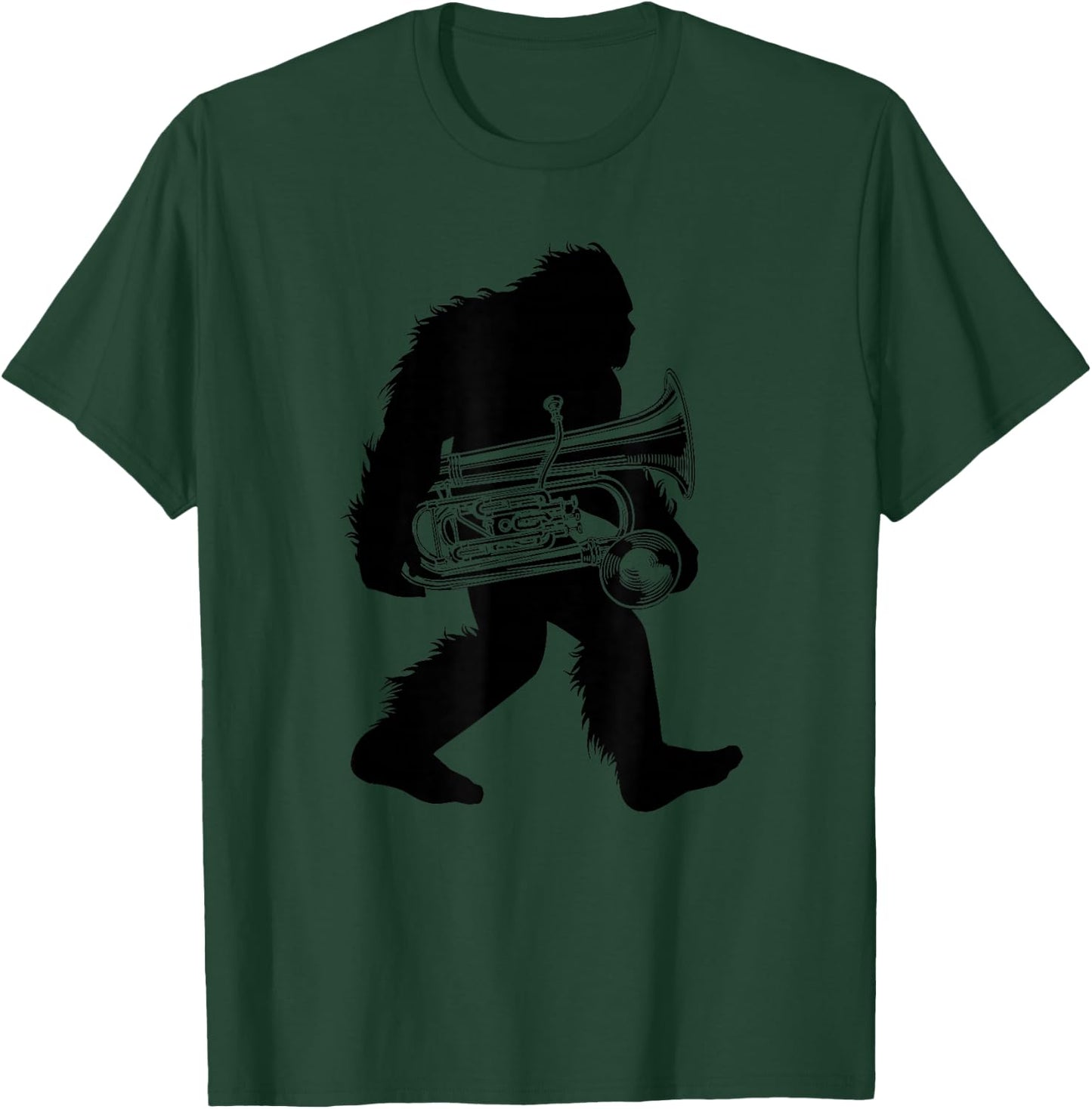 Bigfoot Euphonium , Instrument Sasquatch Apparel T-Shirt - T-Shirt | Forest