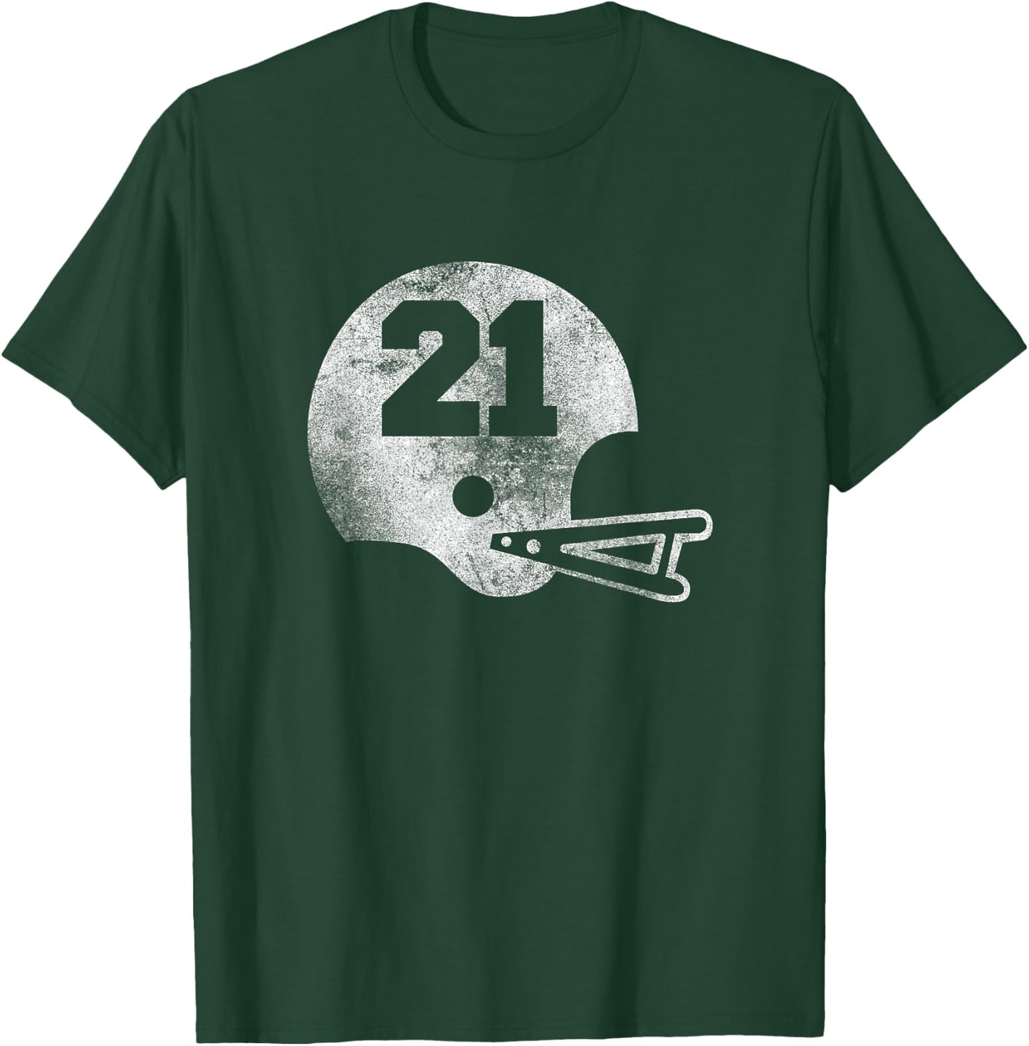 Vintage Football Jersey Number 21 Player Number T-Shirt - T-Shirt | Forest