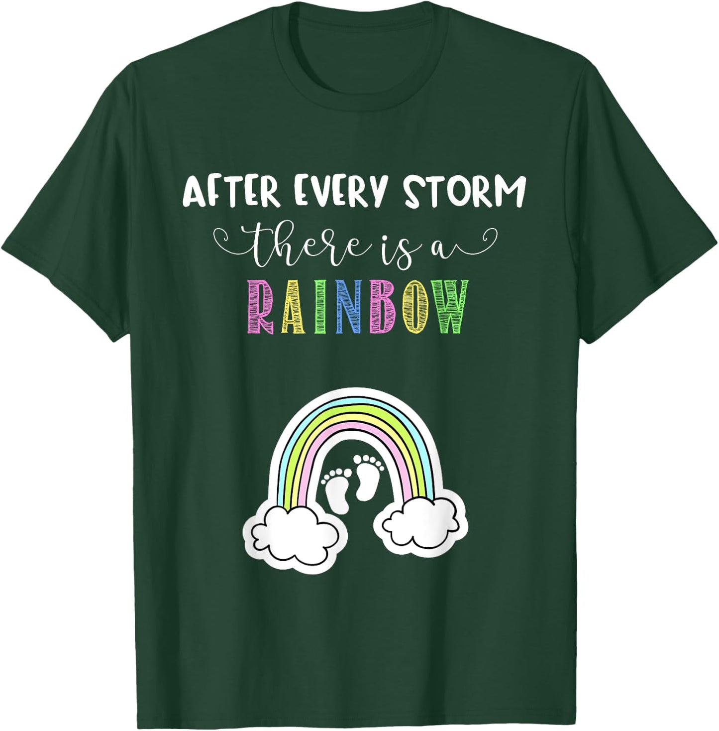 Pregnancy Announcement for Rainbow Baby After Storm Pregnant T-Shirt - T-Shirt | Forest