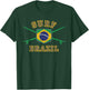 Surf Brazil | Vintage Brasil Flag Surfboards Brazil Surfing T-Shirt - T-Shirt | Forest