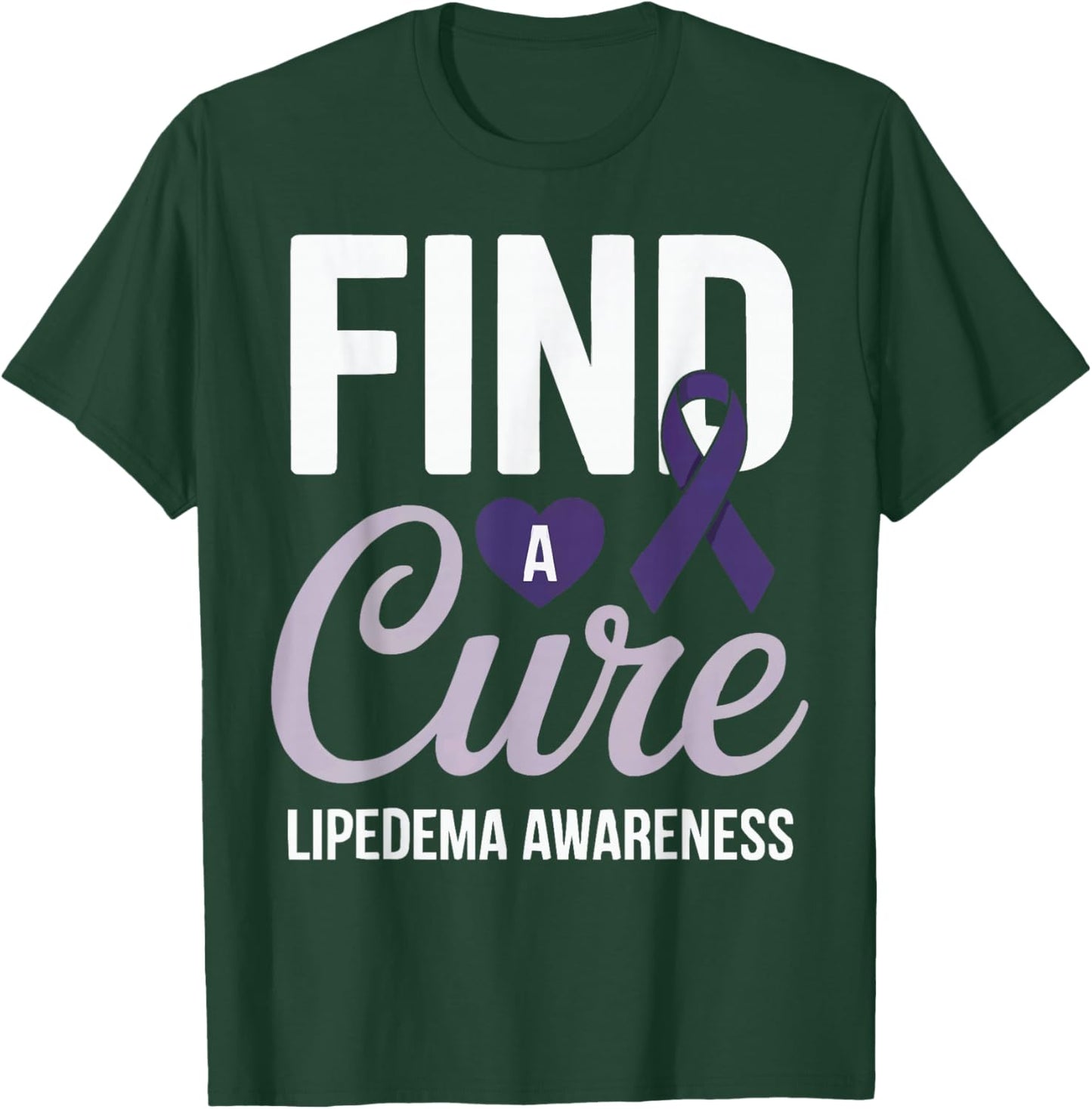 Lipedema Awareness Purple Ribbon Lipedema Warrior T-Shirt - T-Shirt | Forest
