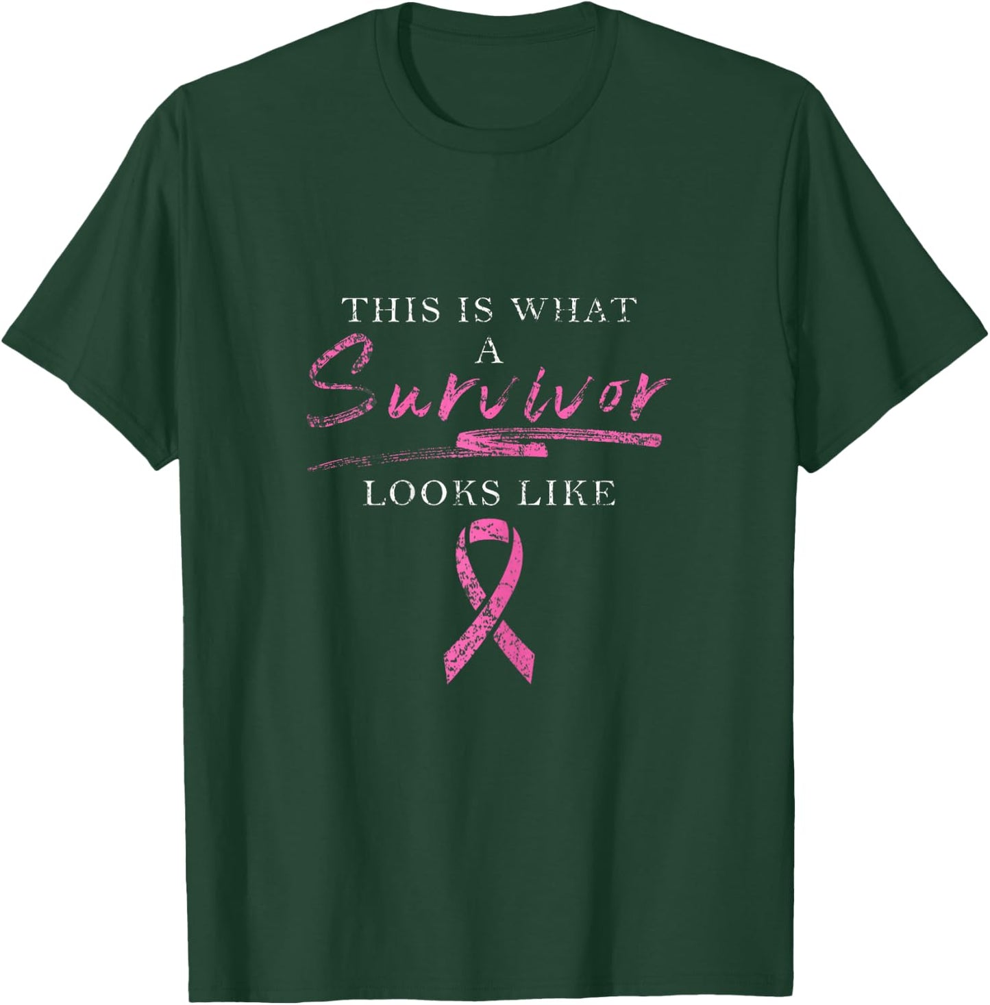 This Is What A Survivor Looks Like Breast Cancer Awareness T-Shirt - T-Shirt | Forest