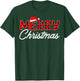 Merry Christmas Buffalo Plaid Red Santa Hat Xmas Pajamas T-Shirt - T-Shirt | Forest