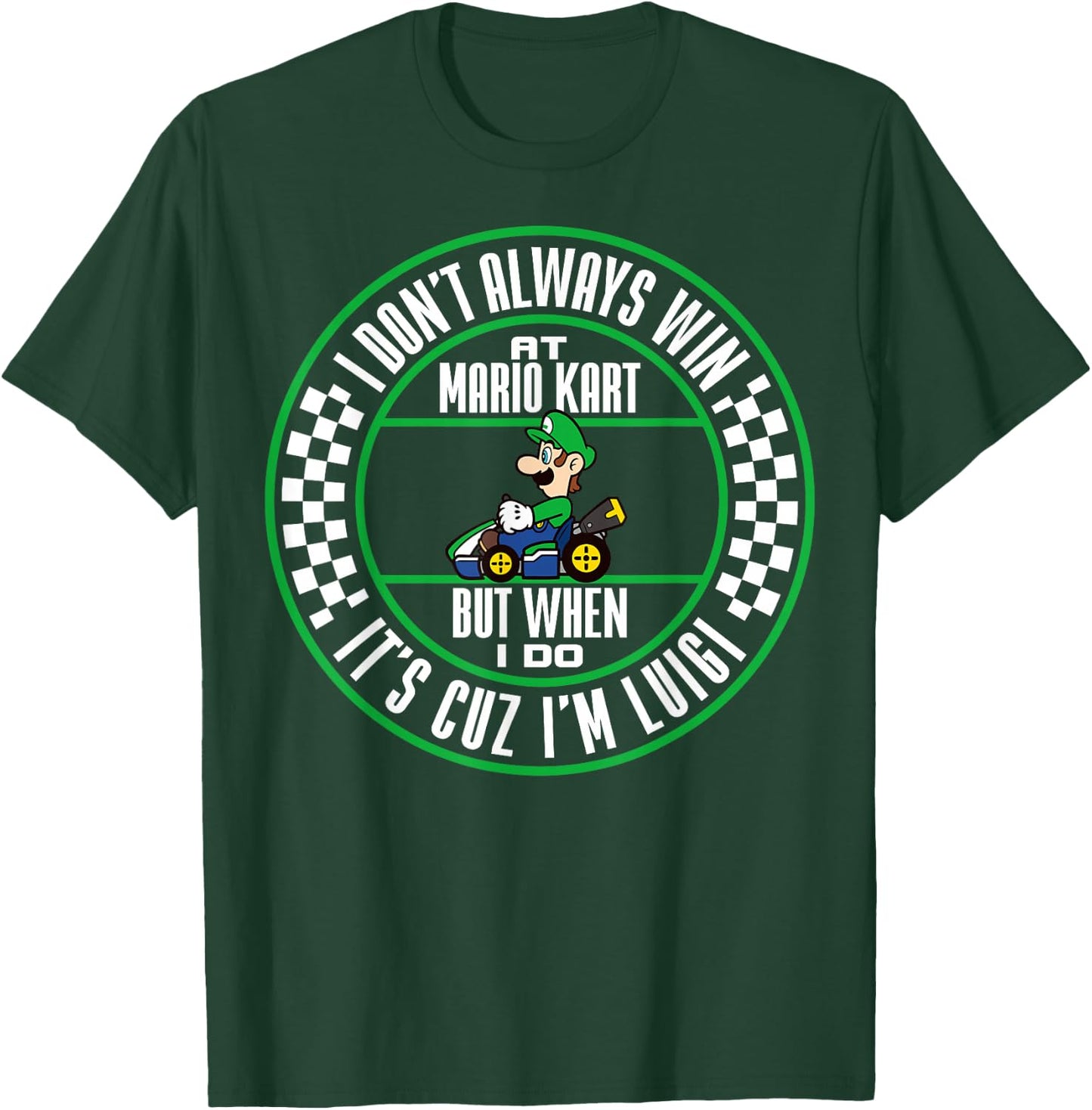 Nintendo Mario Kart Winning As Luigi Graphic T-Shirt - T-Shirt | Forest