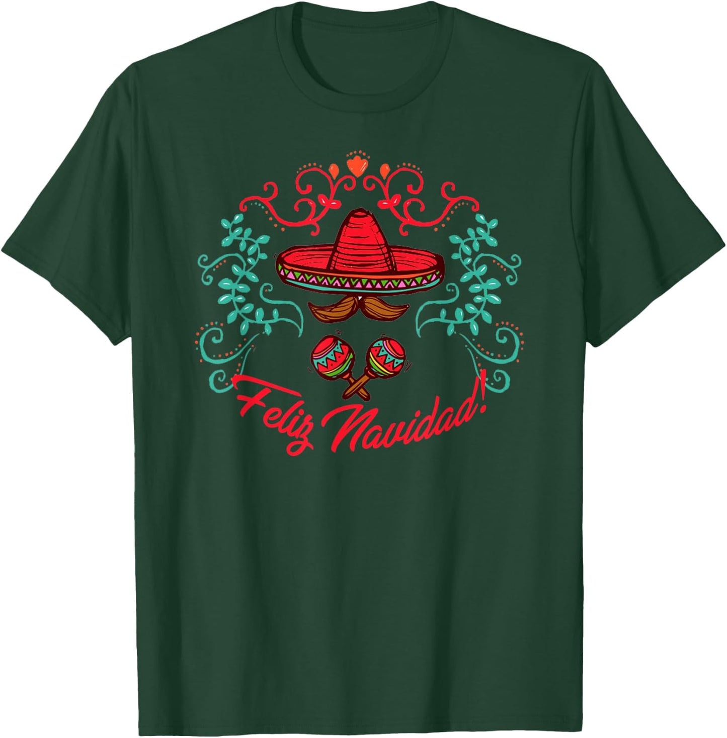 Feliz Navidad - Mexican Christmas T-Shirt - T-Shirt | Forest