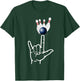 ASL Sign Language Bowling Sport I Love You Hand Heart T-Shirt - T-Shirt | Forest