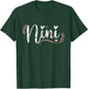 Nini Floral Grandma Christmas Mother's Day Grandparents T-Shirt - T-Shirt | Forest