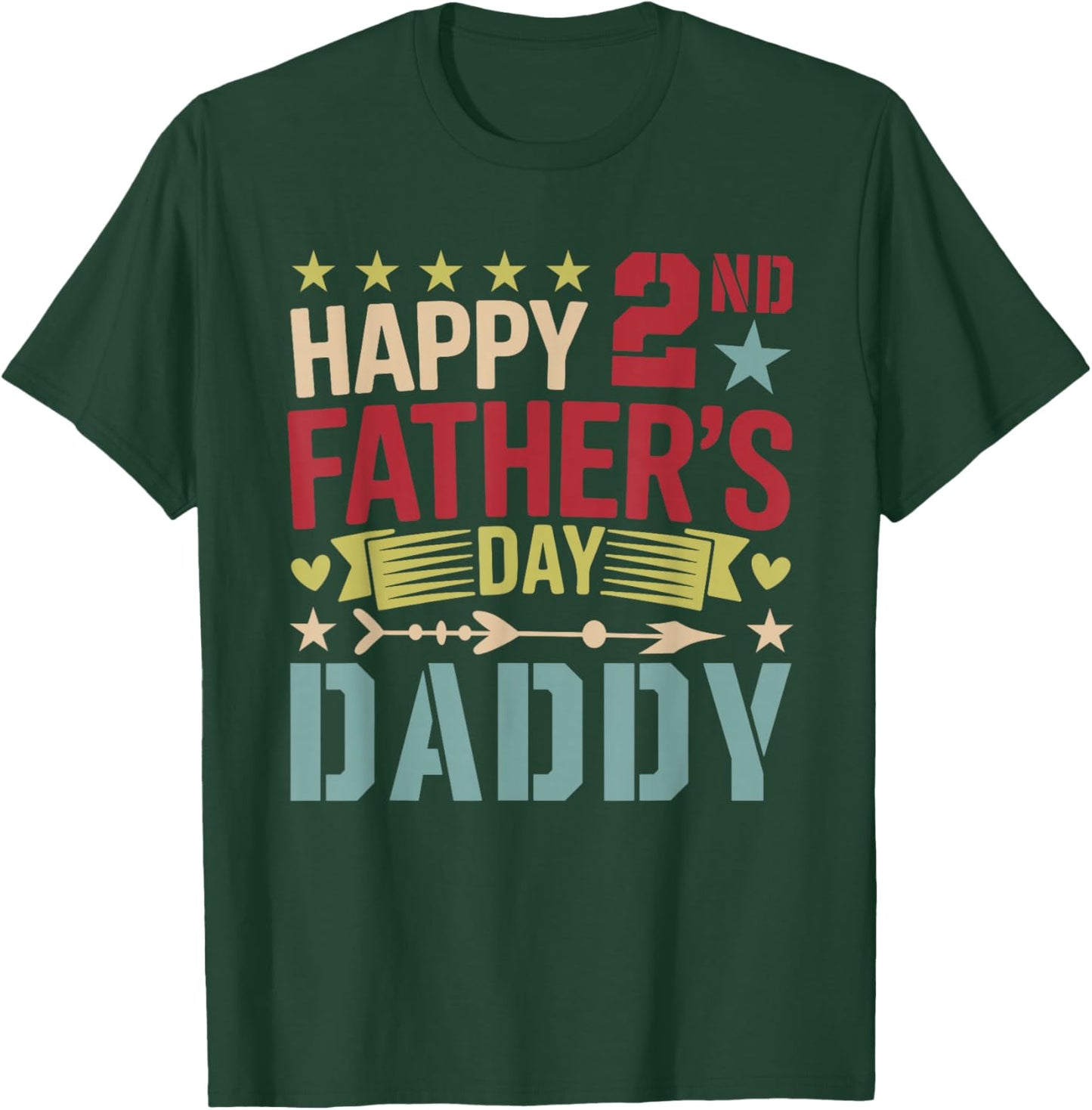 Vintage Happy 2nd Father's Day Daddy Proud Family Lover Kids T-Shirt - T-Shirt | Forest