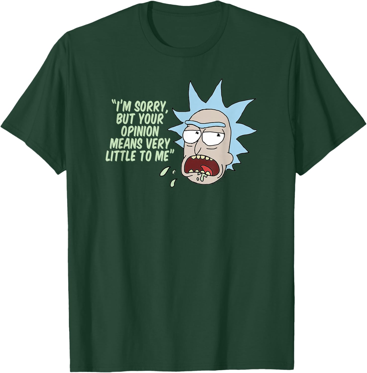 Rick and Morty Your Opinion means Very Little Short Sleeve T-Shirt - T-Shirt | Forest