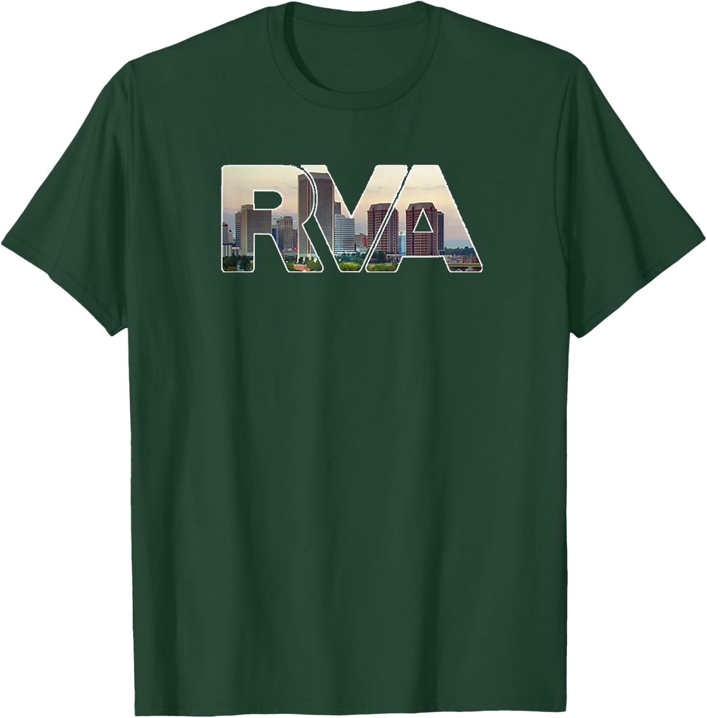 RVA Richmond Virginia Downtown Skyline T-Shirt - T-Shirt | Forest