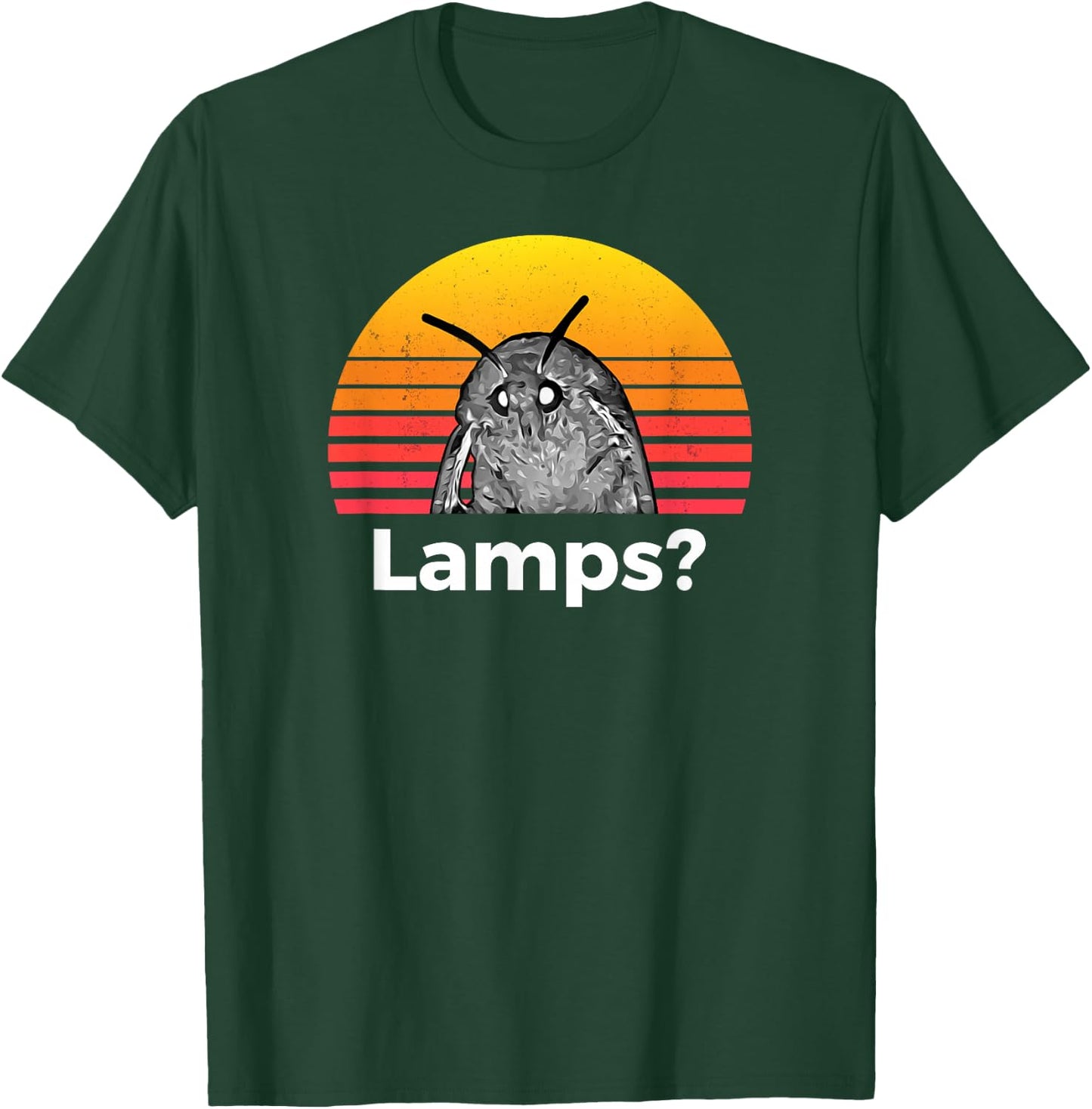 Moth Meme Funny Lamp T-Shirt - T-Shirt | Forest