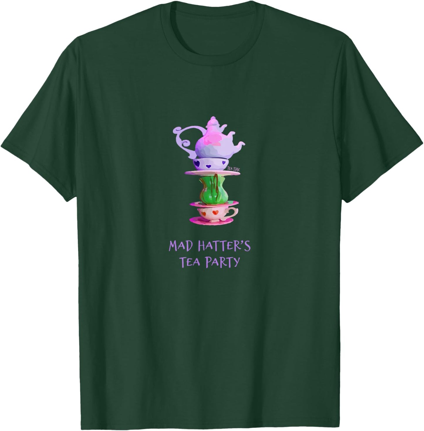 Mad Hatter's Tea Party - Alice in Wonderland T-Shirt - T-Shirt | Forest