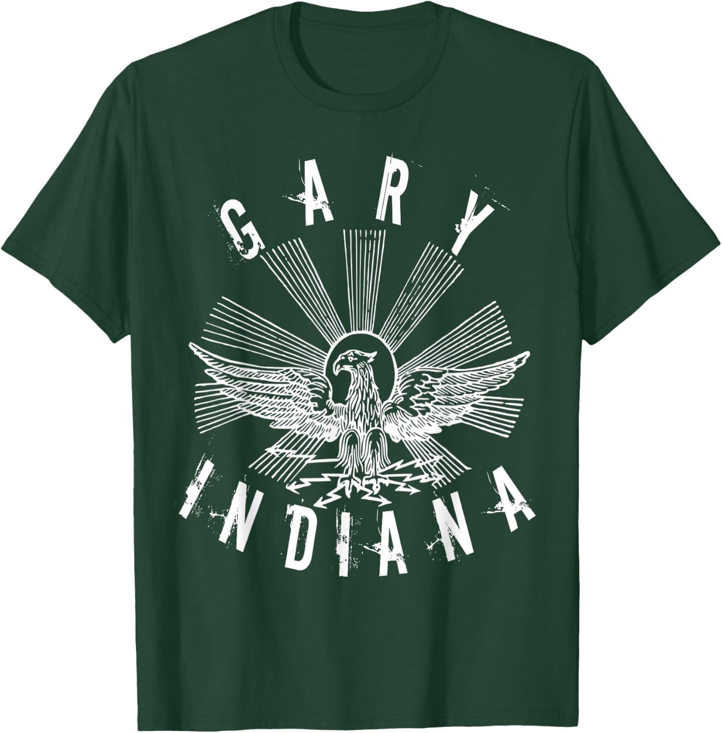 Gary Indiana T Shirt Vintage Eagle Retro IN T-Shirt - T-Shirt | Forest