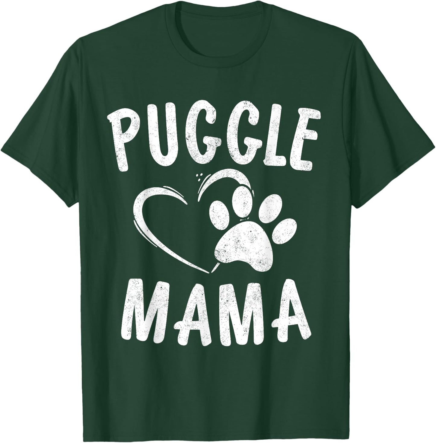 Cute Puggle Mama Gift Pet Pugs Lover Apparel Dog Pug Mom Men Women Girls Kids T-Shirt - T-Shirt | Forest