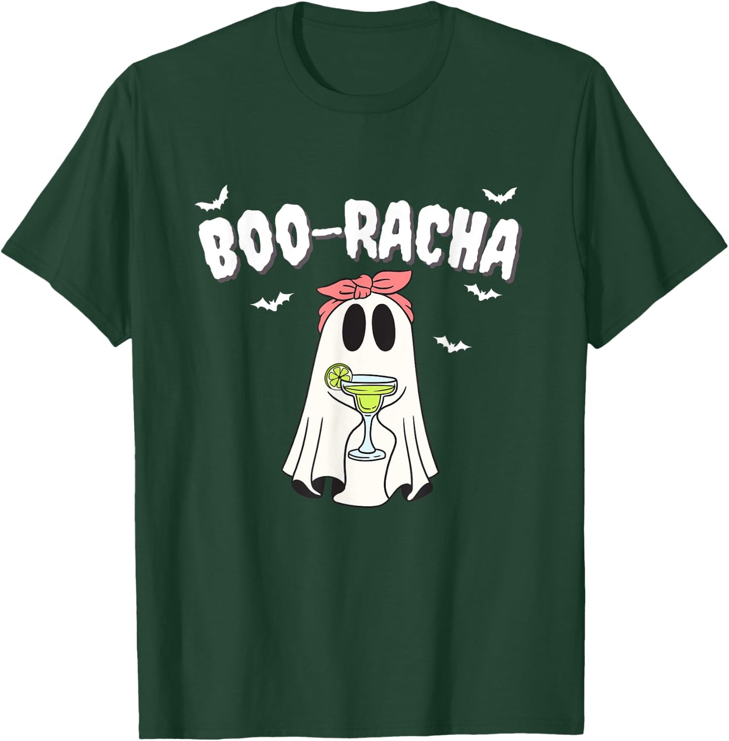 Boo-racha Funny Halloween Ghost Margarita Design | Borracha T-Shirt - T-Shirt | Forest