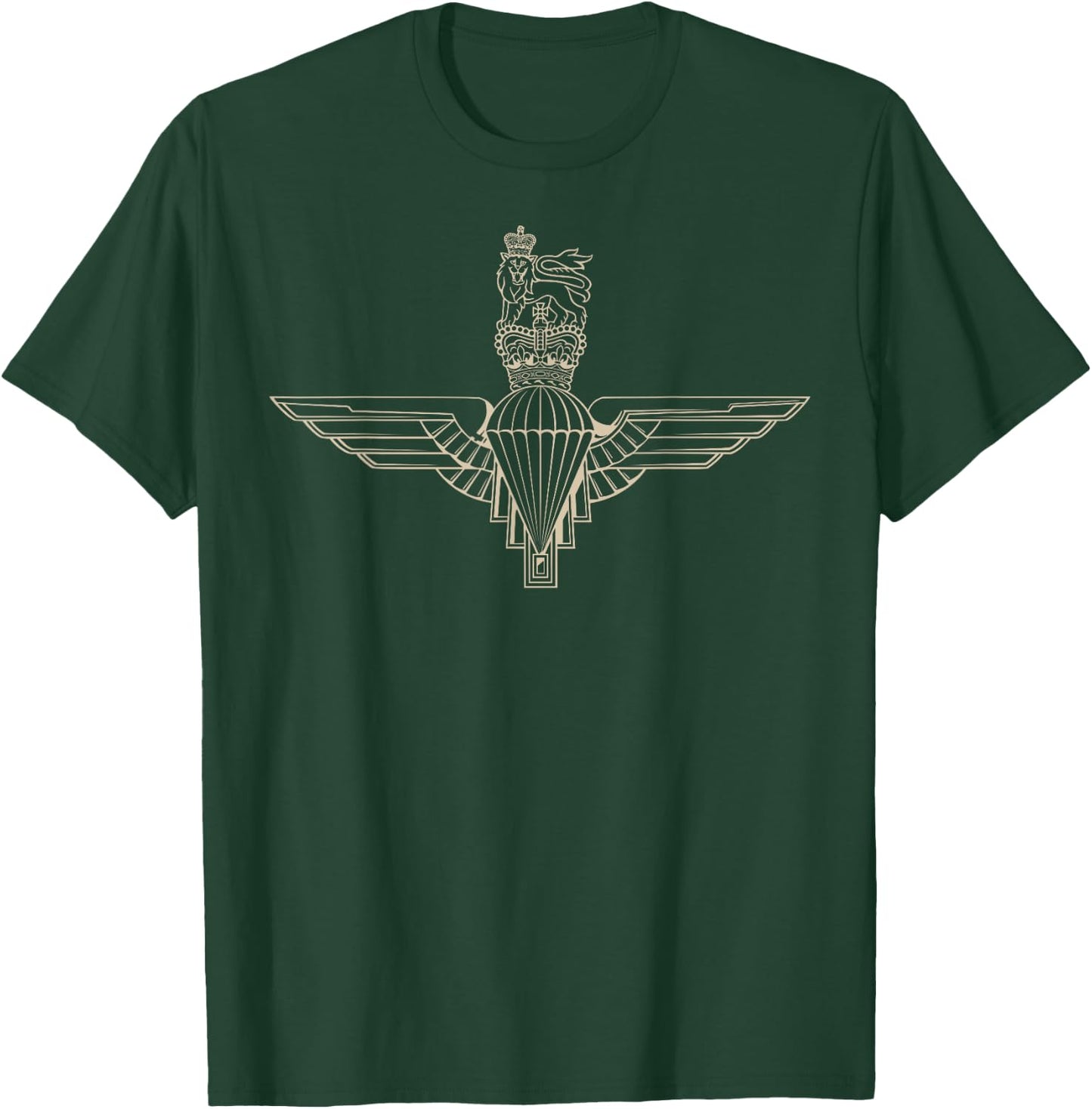 British Paras wings badge, paratroops airborne 2nd T-Shirt - T-Shirt | Forest