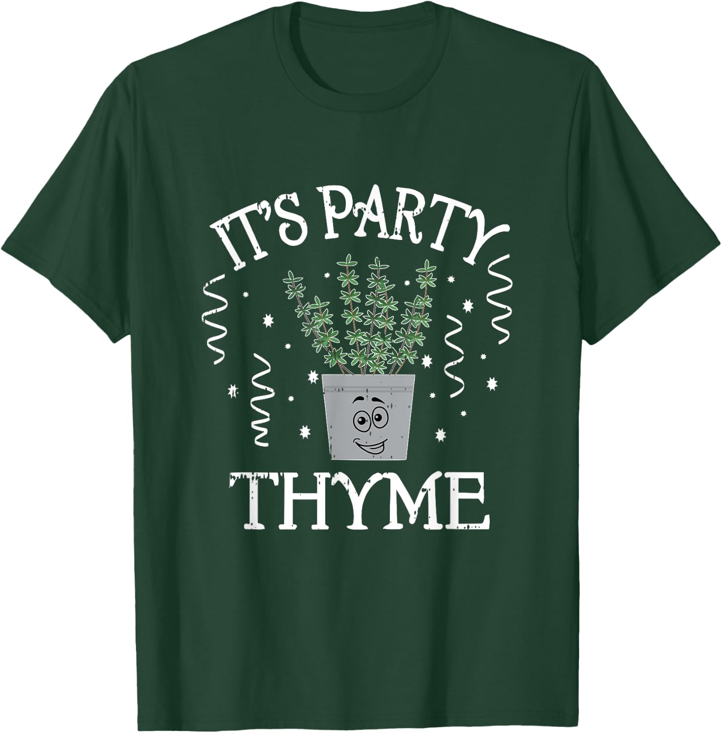 It's Party Thyme Herb Plant Cute Funny Joke Outfit Gift T-Shirt - T-Shirt | Forest