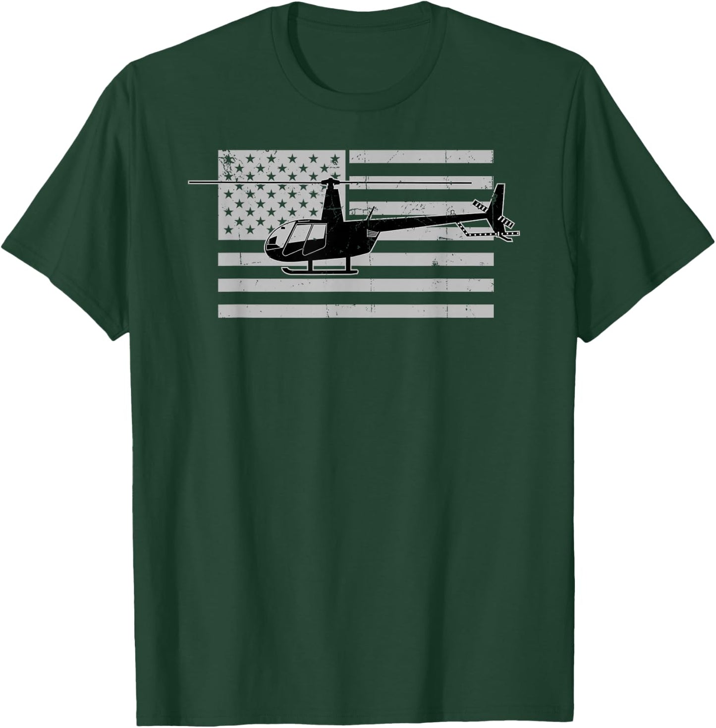 Helicopter Pilot Helicopter Aviation Helicopter T-Shirt - T-Shirt | Forest