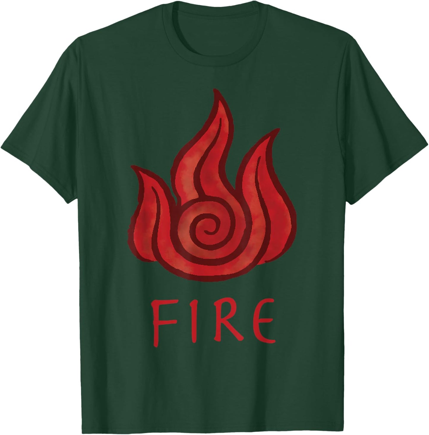 Avatar: The Last Airbender Painted Fire Element Small T-Shirt - T-Shirt | Forest