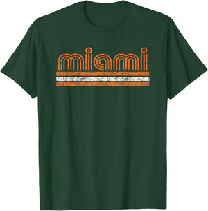 Miami Florida Retro Vintage Weathered T-Shirt - T-Shirt | Forest