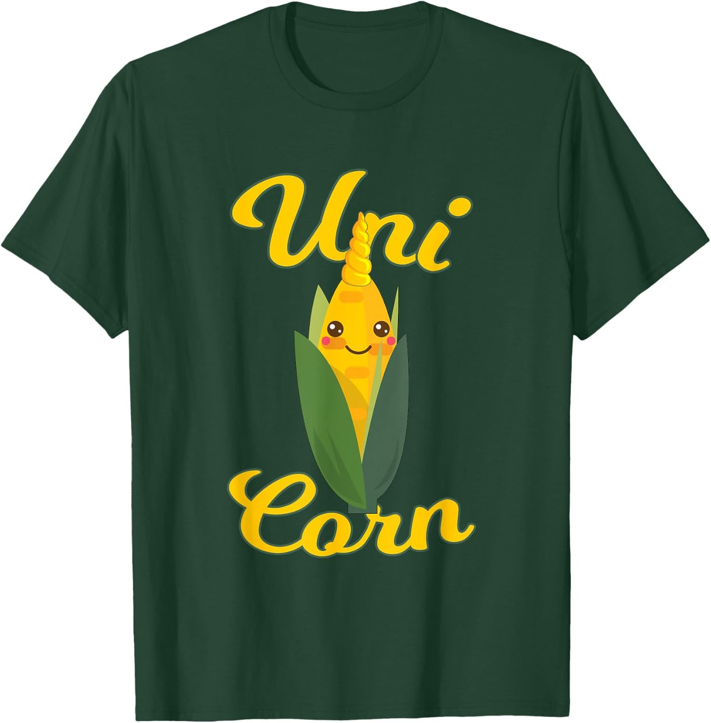 Uni Corn Cob With Horn Veggie Lover Funny Corn Gift T-Shirt - T-Shirt | Forest