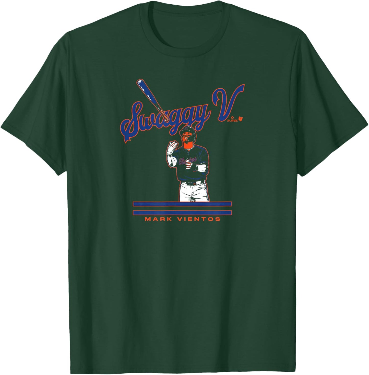 Mark Vientos - Swaggy V - New York Baseball T-Shirt - T-Shirt | Forest