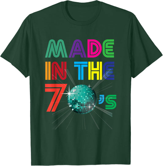Vintage Retro Made In The 70s Gift +- 40 Yrs Years Old Shirt T-Shirt - T-Shirt | Forest